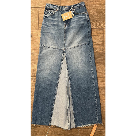 NWT Reformation Tazz Denim Maxi Skirt Size 24 - Picture 8 of 8